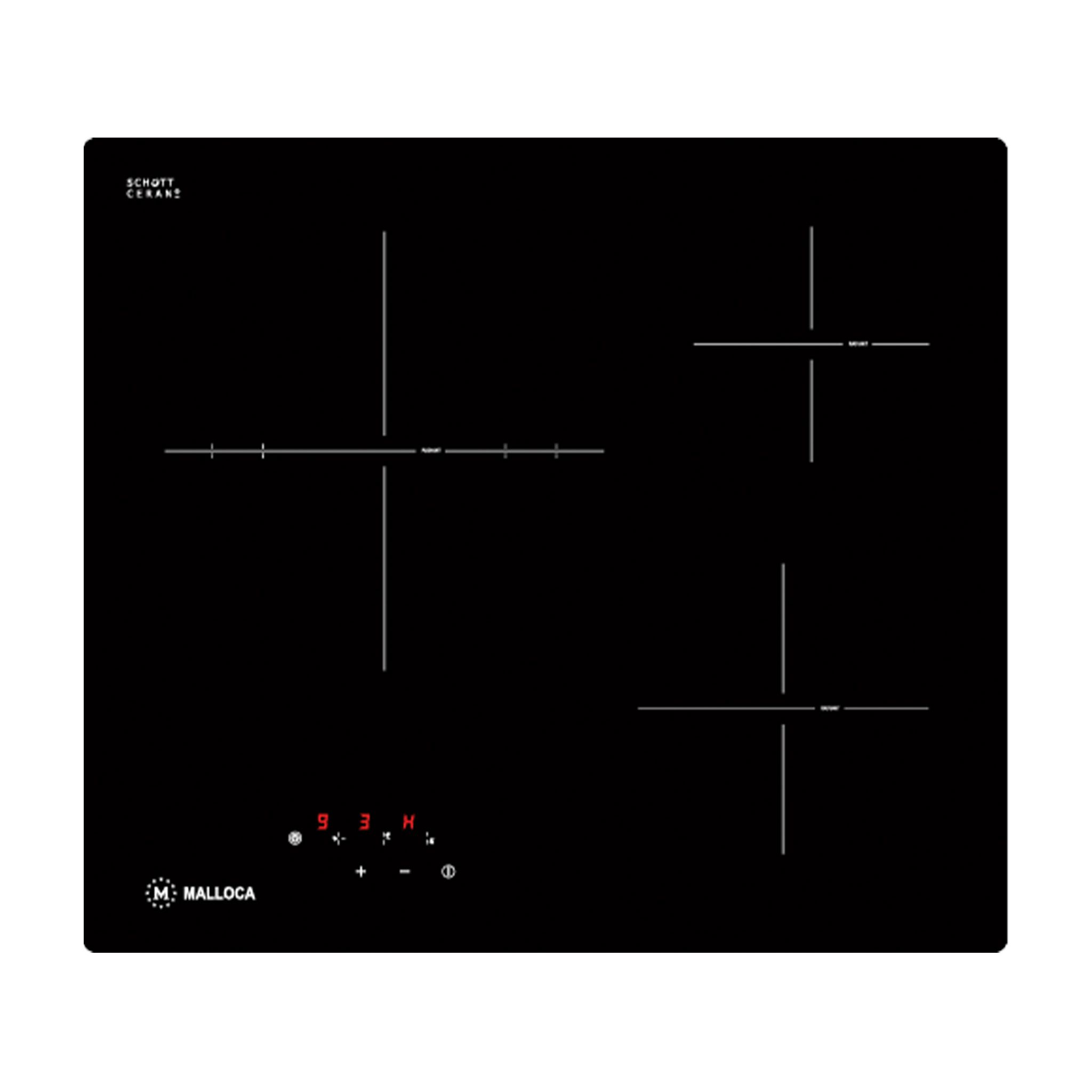 Bếp Điện Malloca MR 593 | Lắp Âm 03 Vùng Nấu Hồng Ngoại