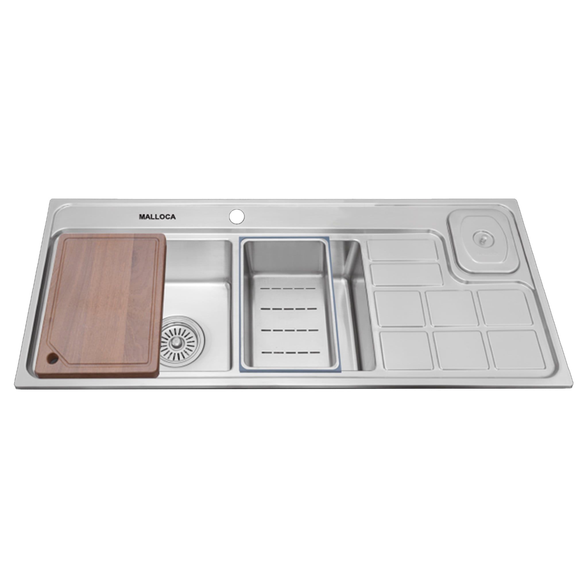 Chậu Rửa Bát 2 Hố Inox 304 Malloca MS 8817 N