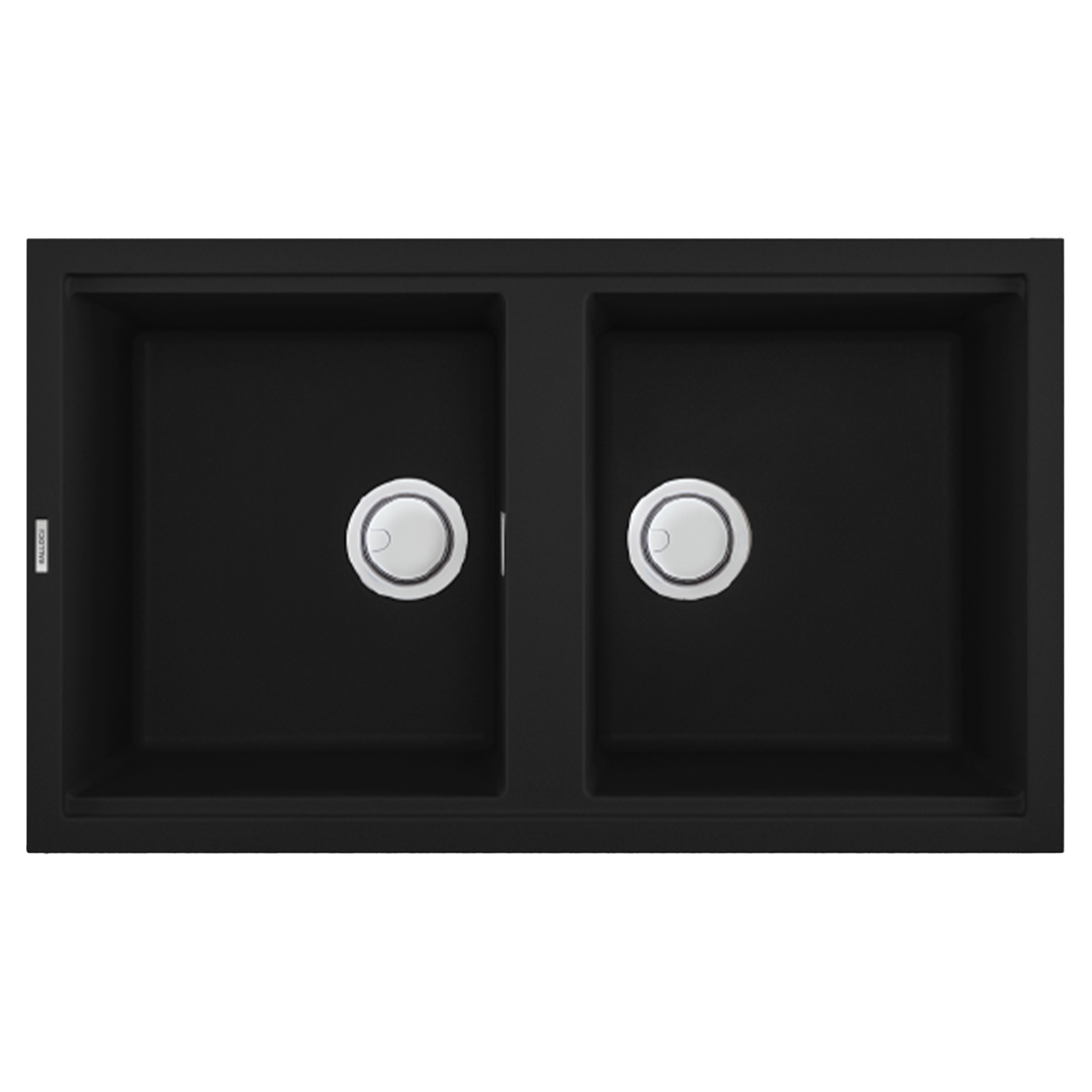 Chậu Rửa Bát 2 Hố Bằng Đá Granite Malloca NERO K-45040 | Màu Đen