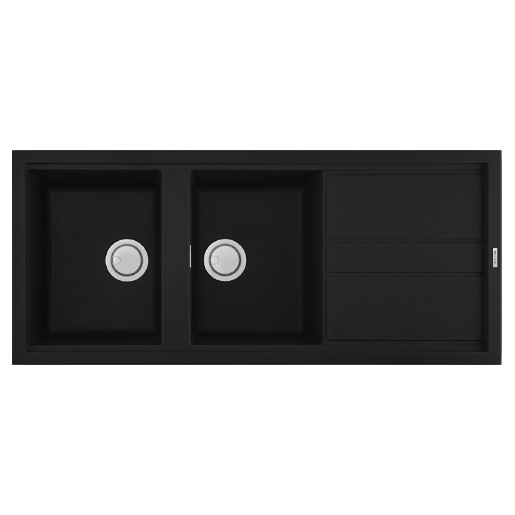 Chậu Rửa Bát 2 Hố Bằng Đá Granite Malloca NERO K-50040 | Màu Đen