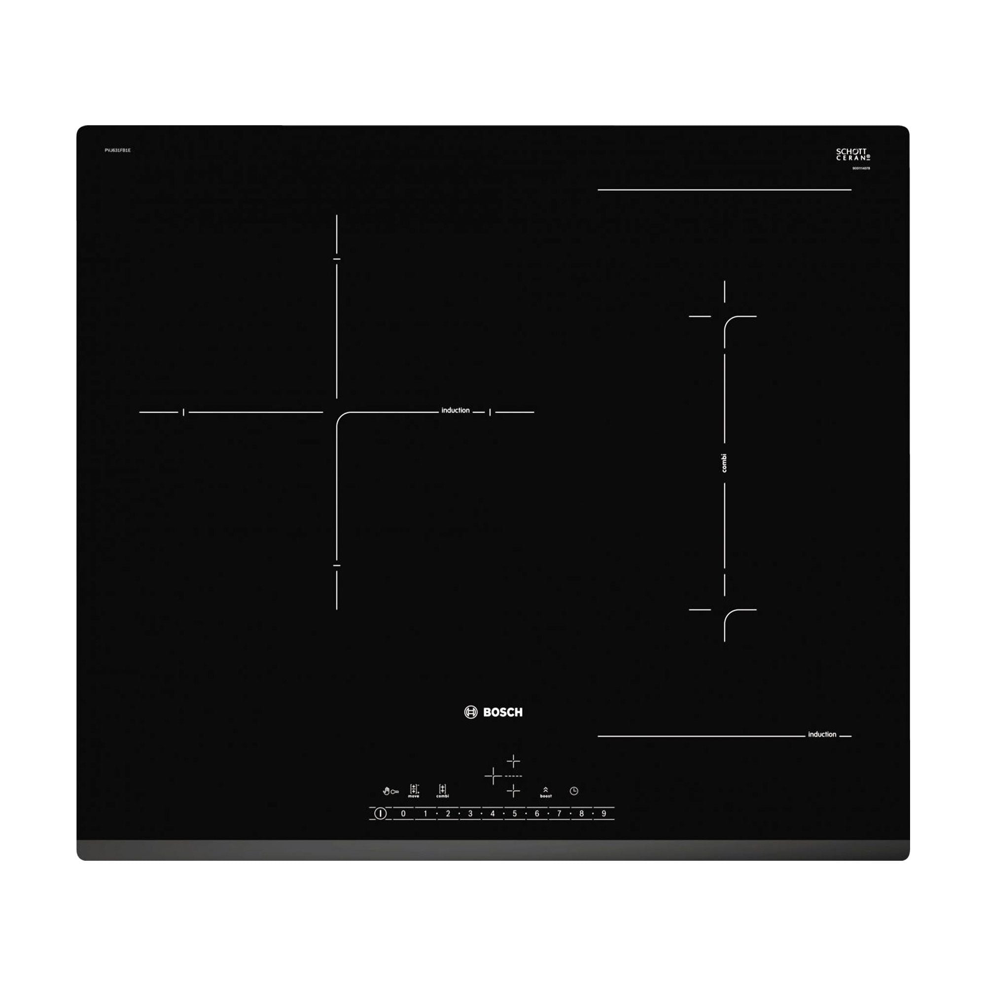 Bếp Từ Âm Bosch PVJ611FB5E Series 6 | 03 Vùng Nấu Ghép Nối