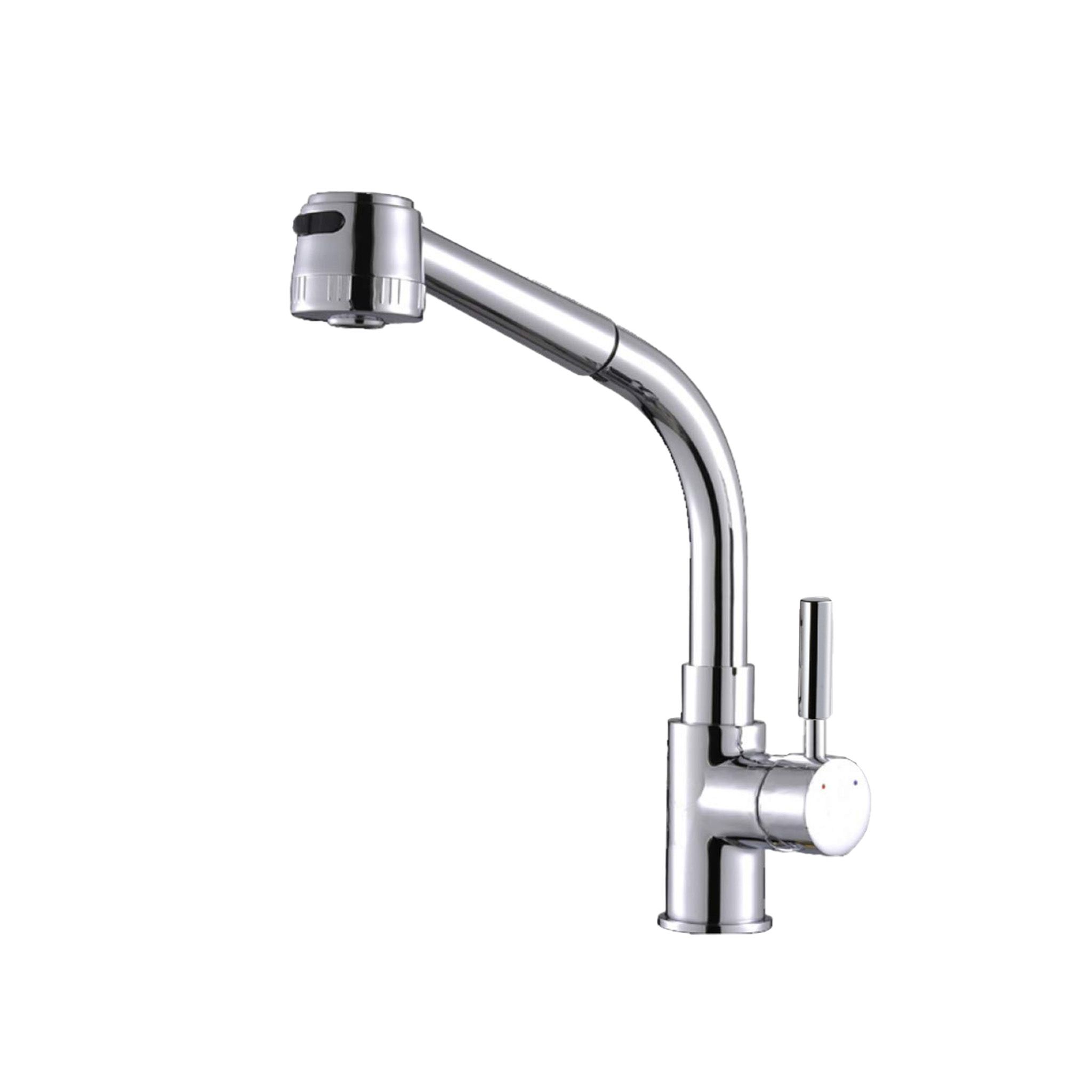 Vòi Rửa Bát Nóng Lạnh Dây Rút Eurosun SKYLAND S-K028R | Đồng thau mạ Chrome