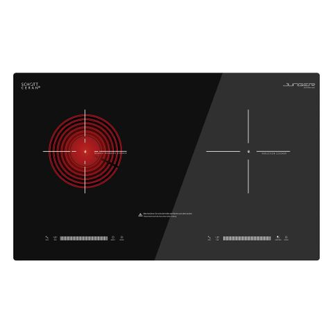 Bếp Điện Từ Kết Hợp Hồng Ngoại Junger SIS-68 | Lắp Âm/Dương 2 Vùng Nấu