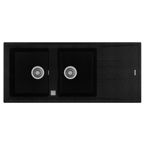 Chậu Rửa Bát 2 Hố Đá Teka STONE 80B-TG 2B 1D 115400011 | Màu Đen