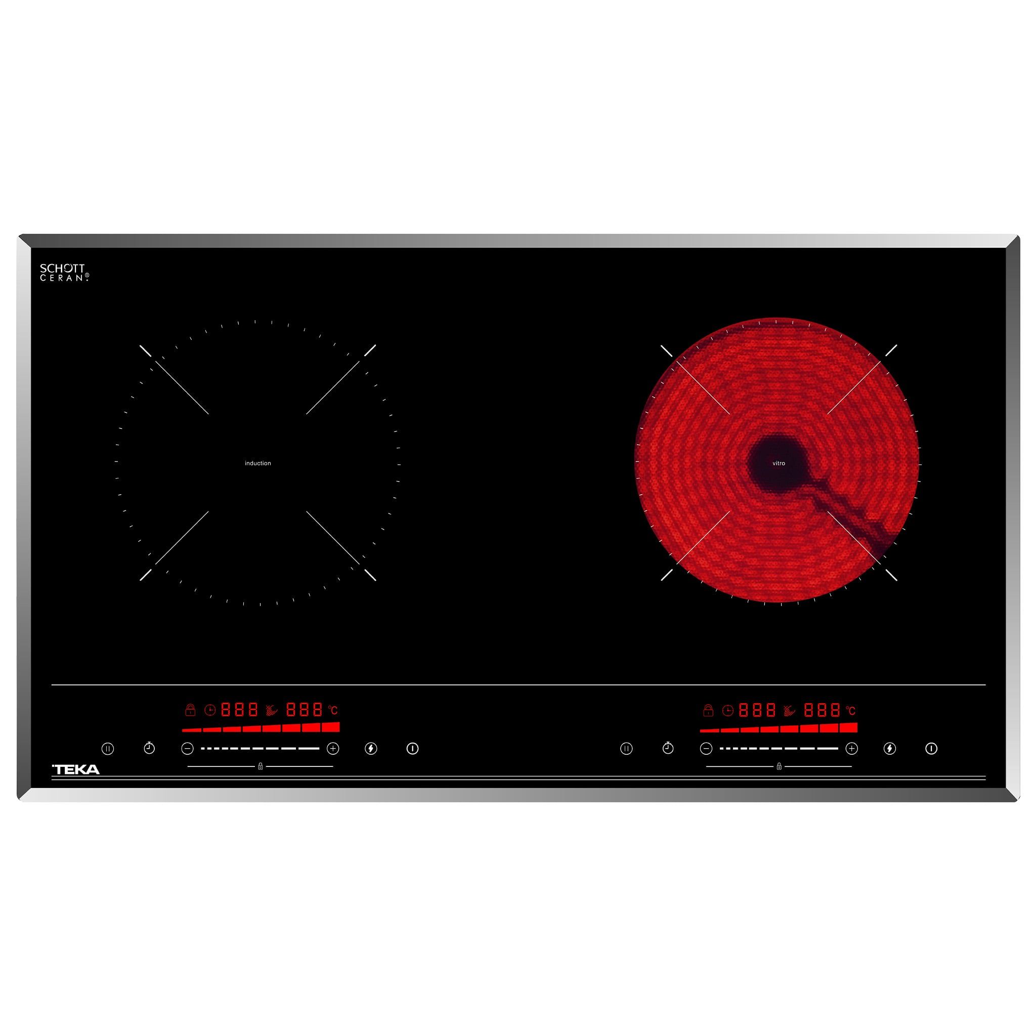 Bếp Điện Từ Kết Hợp Hồng Ngoại Teka HIC 7322 S | Lắp Âm 2 Vùng Nấu