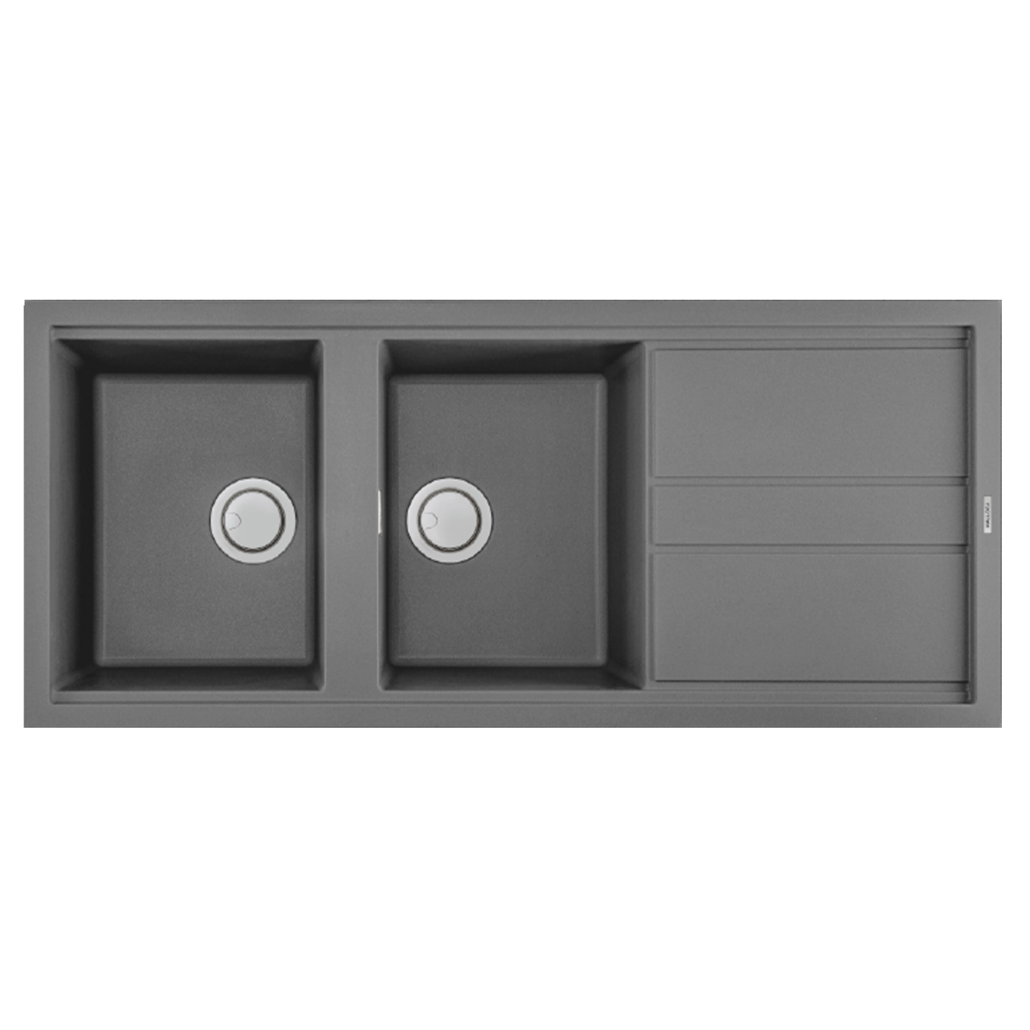 Chậu Rửa Bát 2 Hố Bằng Đá Granite Malloca TITANIUM K-50073 | Màu Xám