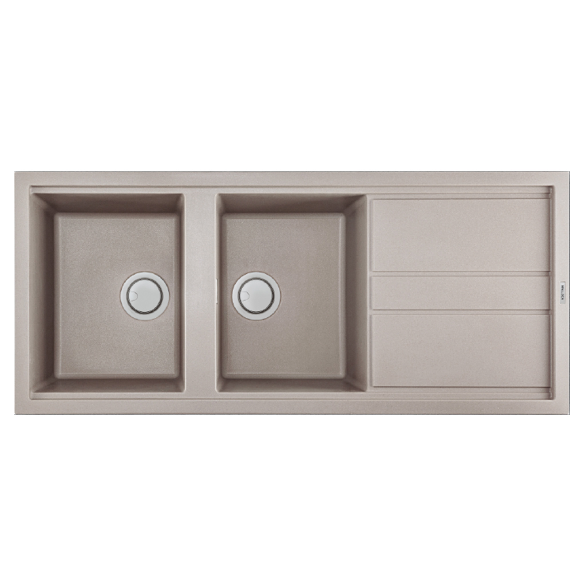 Chậu Rửa Bát 2 Hố Bằng Đá Granite Malloca TORTORA K-50043 | Màu Đất