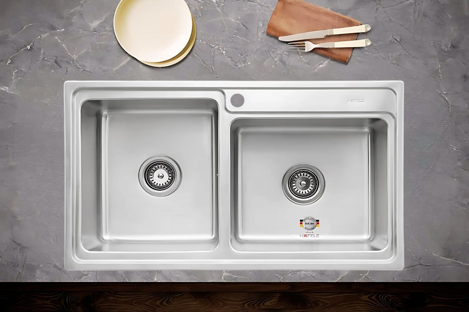 Trọn Bộ Chậu Rửa Bát Và Phụ Kiện Hafele HS20-SSN2S90L 567.20.586