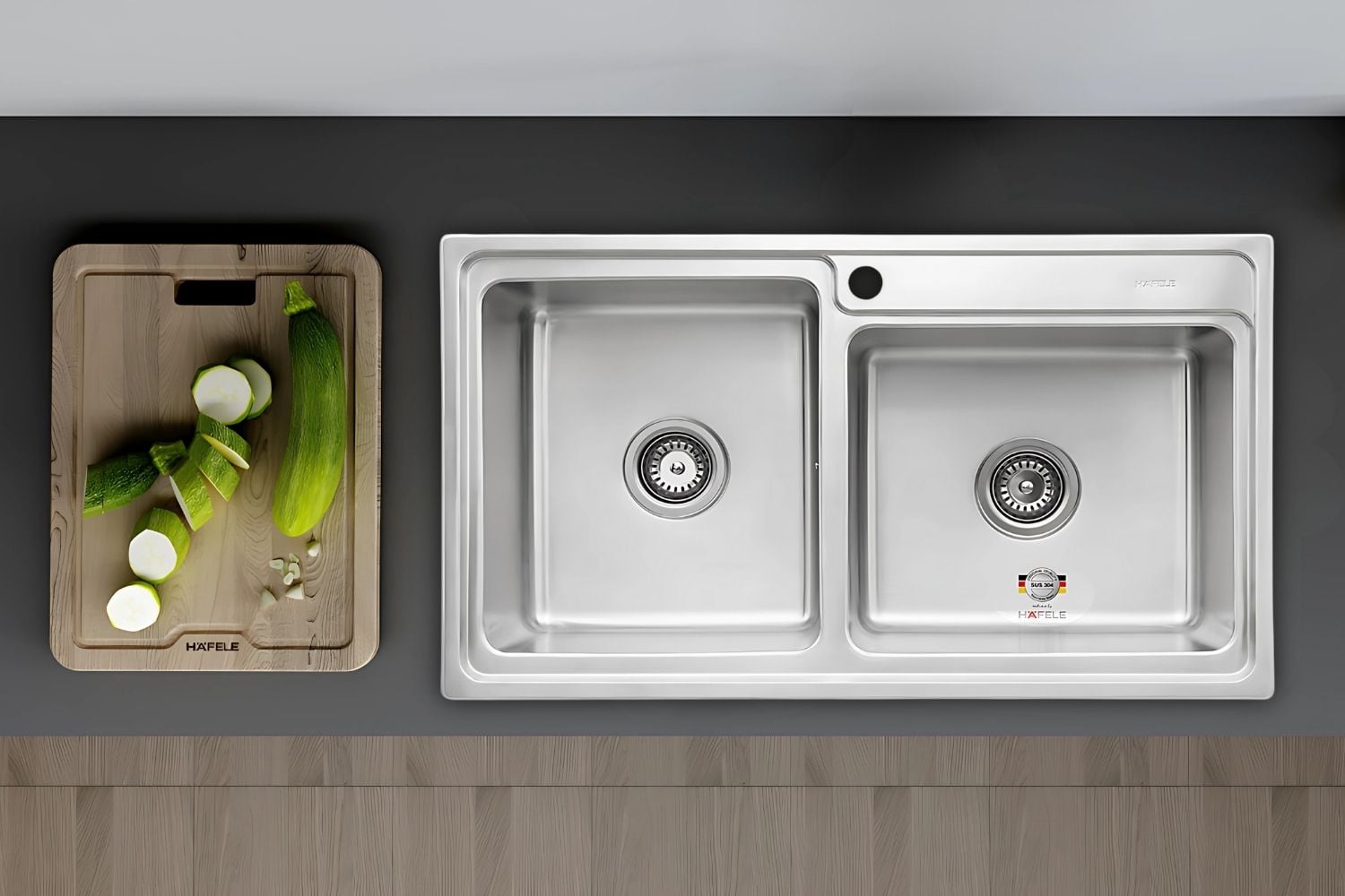 Trọn Bộ Chậu Rửa Bát Và Phụ Kiện Hafele HS20-SSN2S90L 567.20.586