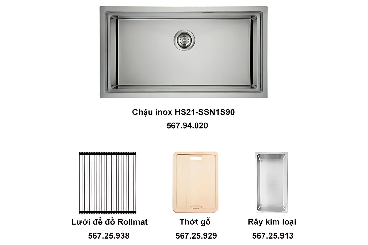 Trọn Bộ Chậu Rửa Bát Và Phụ Kiện Hafele HS21-SSN1S90 567.94.029