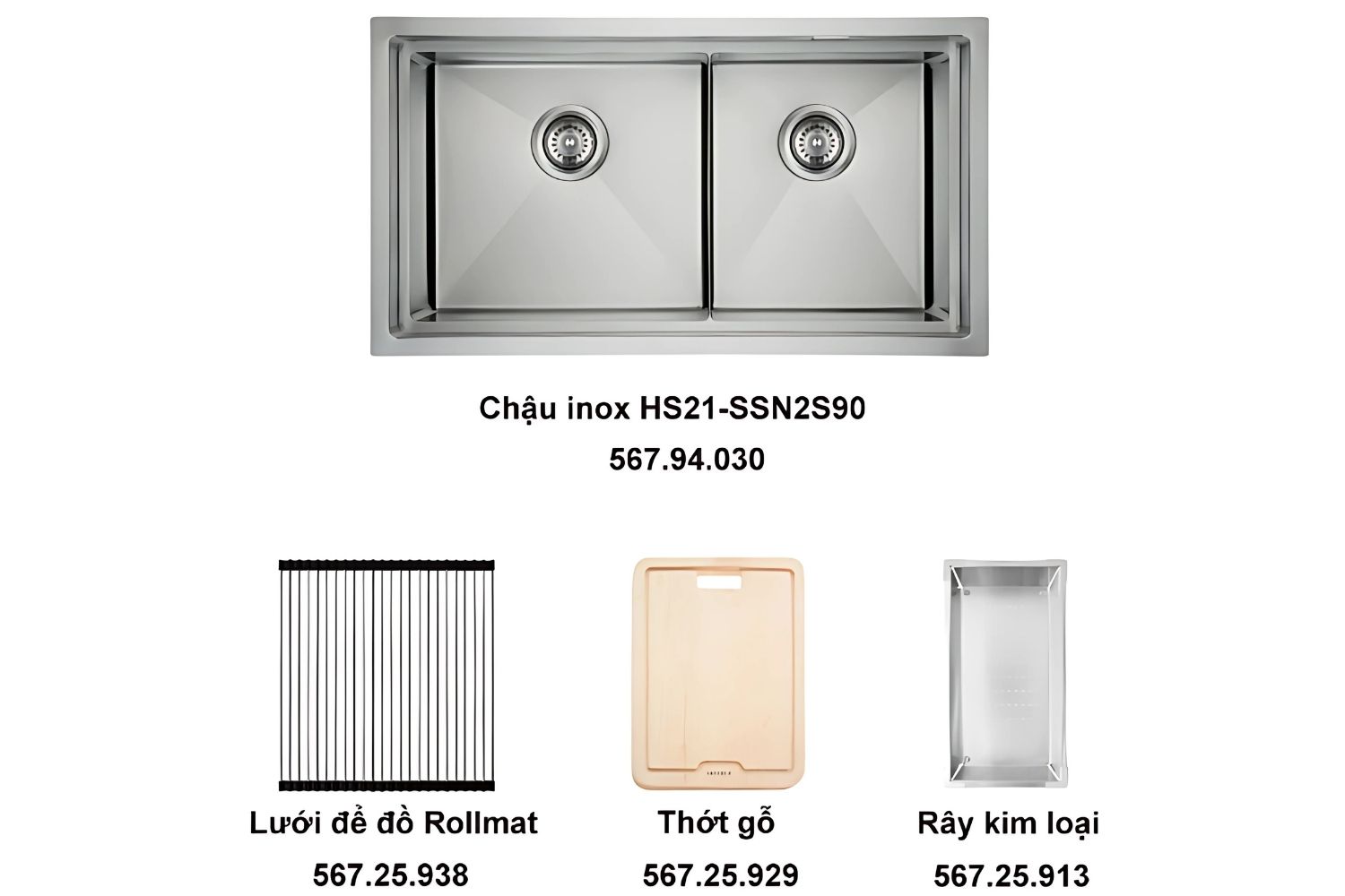 Trọn Bộ Chậu Rửa Bát Và Phụ Kiện Hafele HS21-SSN2S90 567.94.039