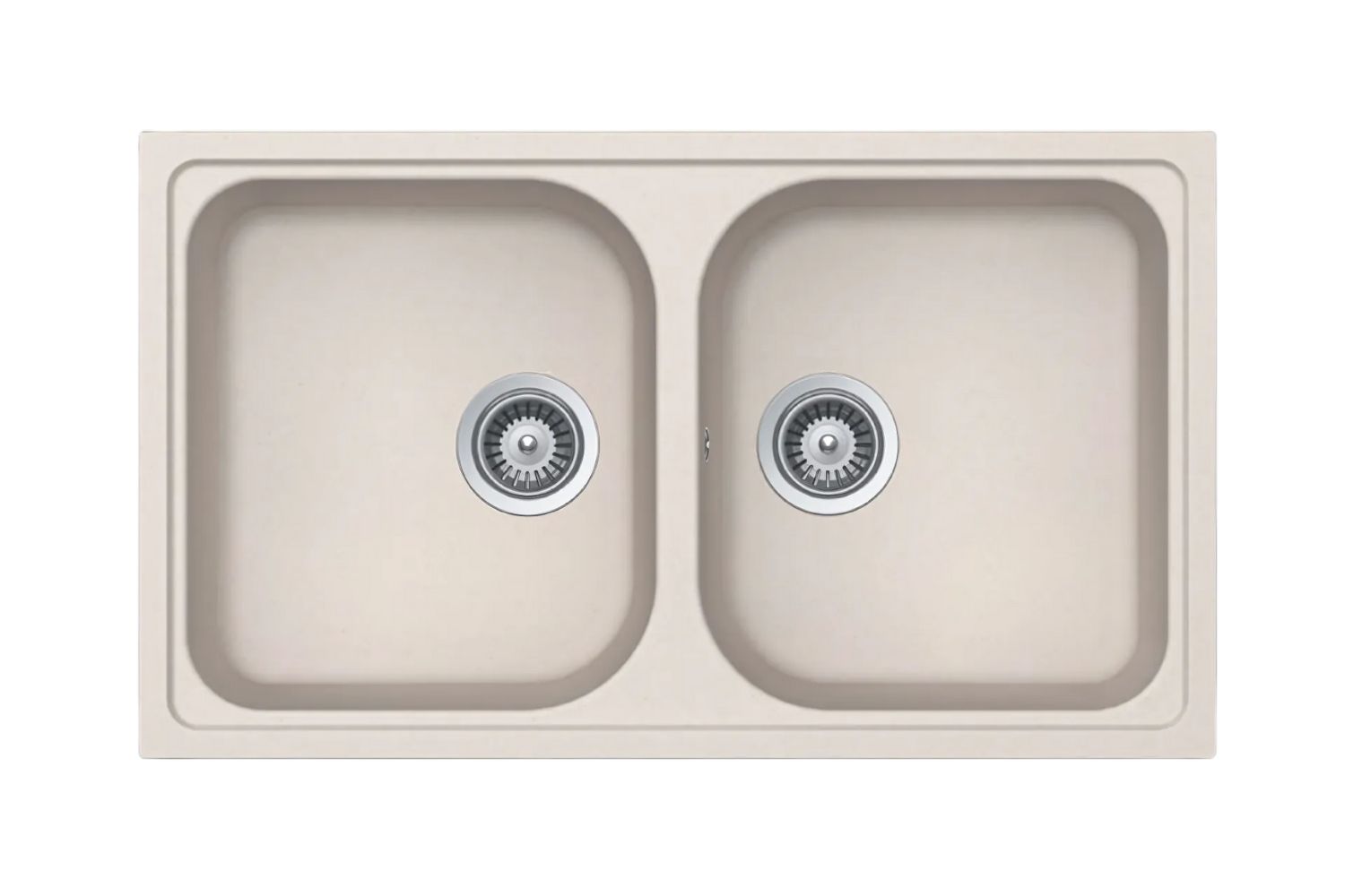 Chậu Rửa Bát 2 Hố Bằng Đá Granstone Hafele HS19-GEN2R90 (570.35.480) | Màu Kem