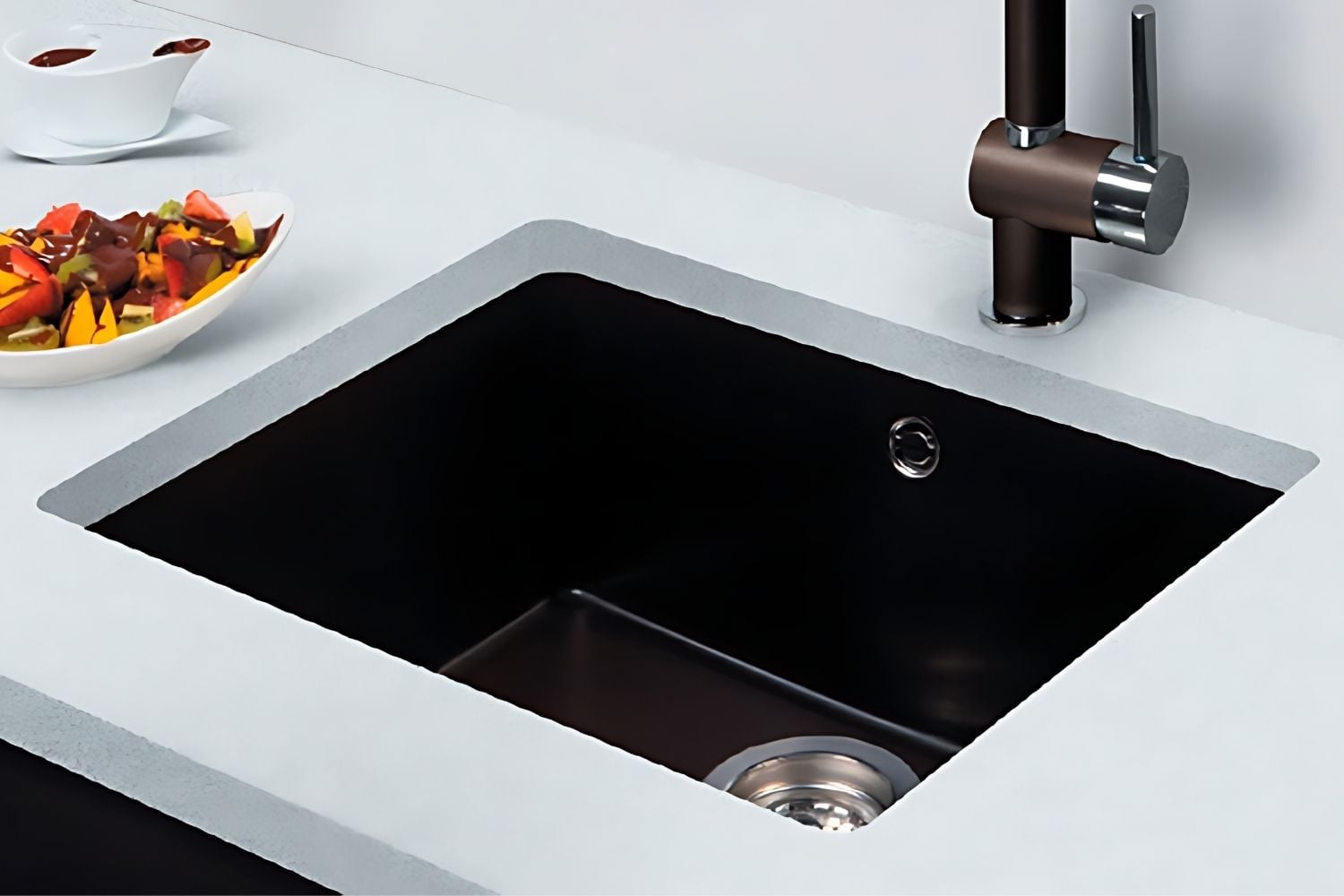 Chậu Rửa Bát 1 Hố Bằng Đá Granite Hafele HS19-GEN1S60 (570.35.330) | Màu Đen