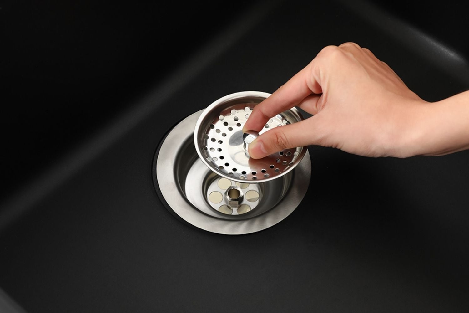 Chậu Rửa Bát 1 Hố Bằng Đá Granite Hafele HS19-GEN1S60 (570.35.330) | Màu Đen