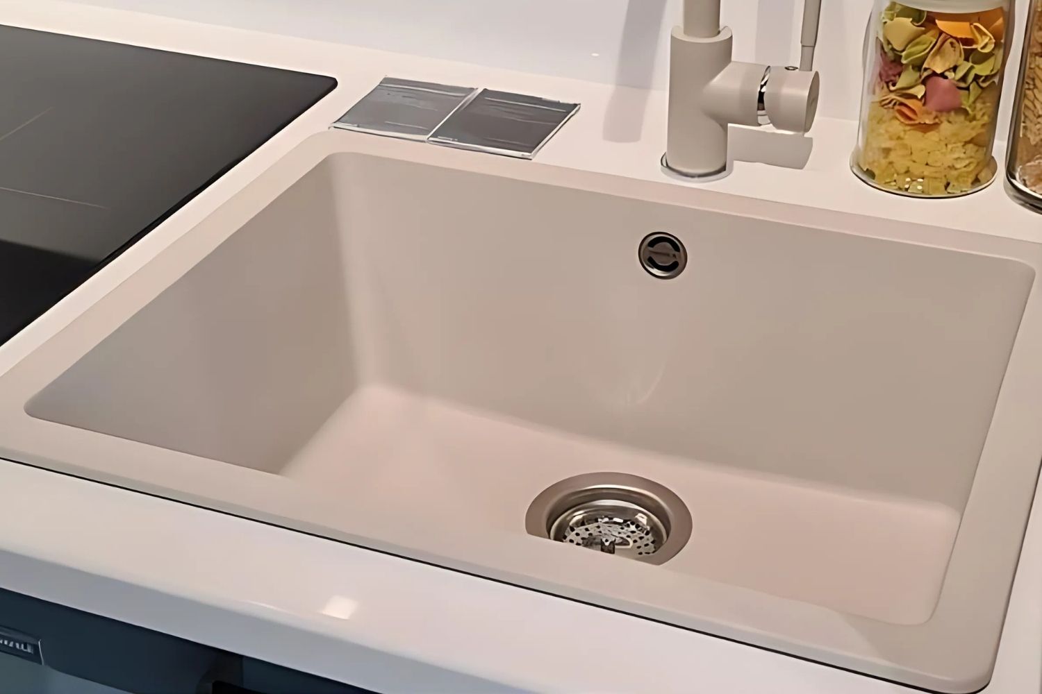 Chậu Rửa Bát 1 Hố Bằng Đá Granite Hafele HS19-GEN1S60 (570.35.430) | Màu Kem