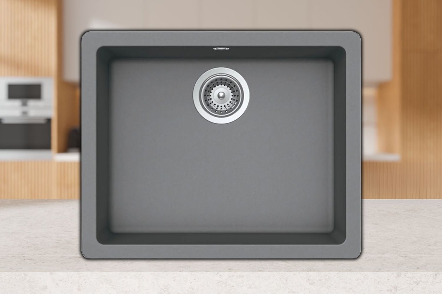 Chậu Rửa Bát 1 Hố Bằng Đá Granite Hafele HS19-GEN1S60 (570.35.530) | Màu Xám