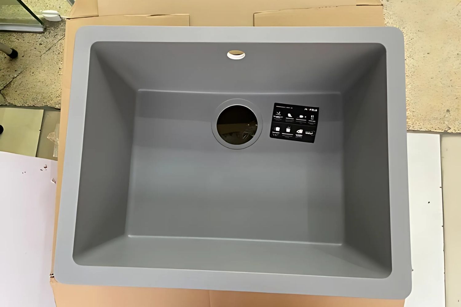 Chậu Rửa Bát 1 Hố Bằng Đá Granite Hafele HS19-GEN1S60 (570.35.530) | Màu Xám