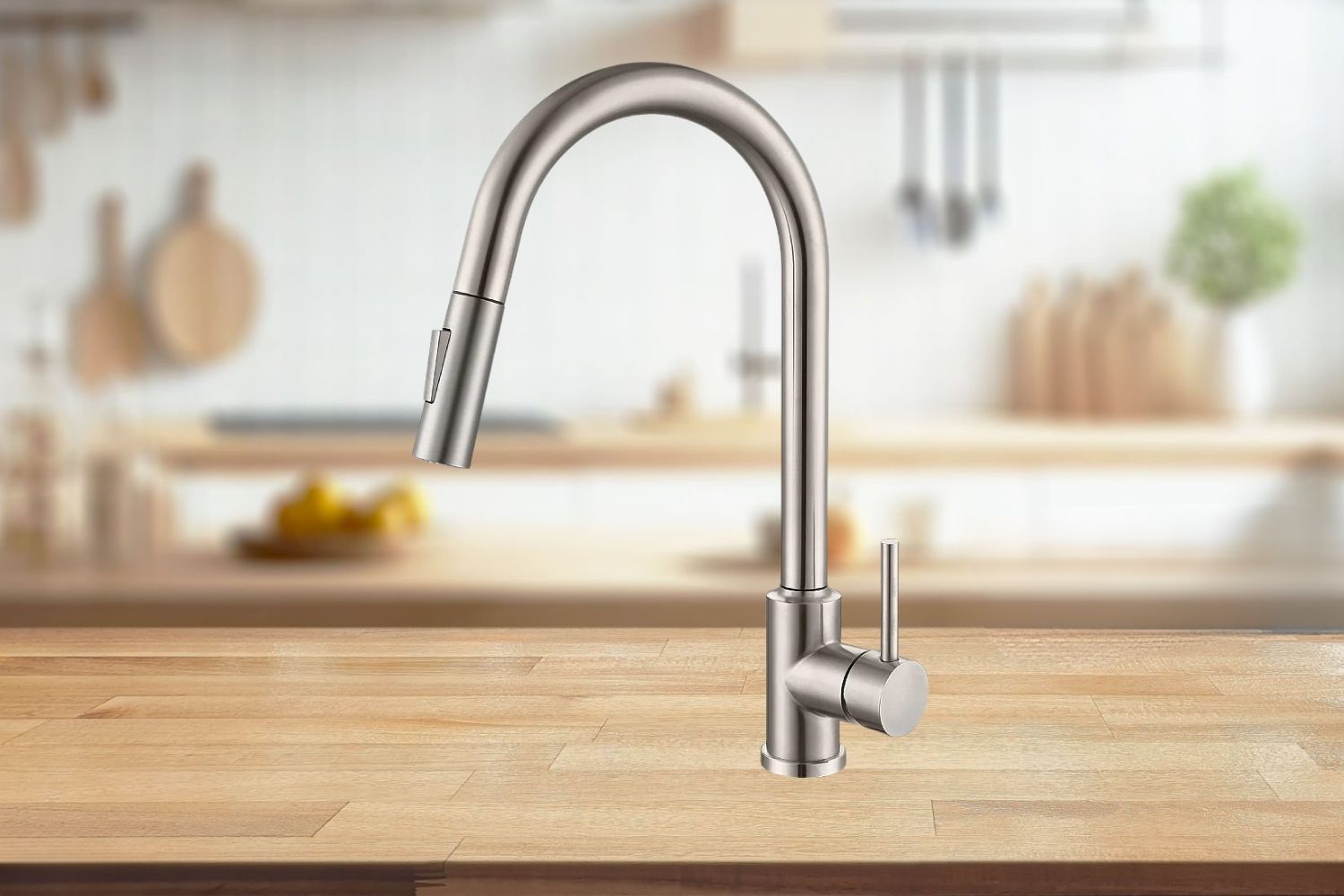 Vòi Rửa Bát Cảm Ứng Nóng Lạnh Dây Rút Hafele 570.58.631 | Inox 304