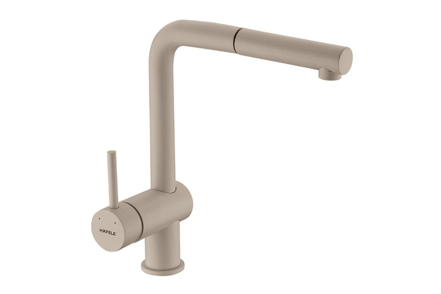 Vòi Rửa Bát Nóng Lạnh Dây Rút Hafele HT21-GH1P250 (577.55.290) | Đồng sơn giả đá, Màu Kem