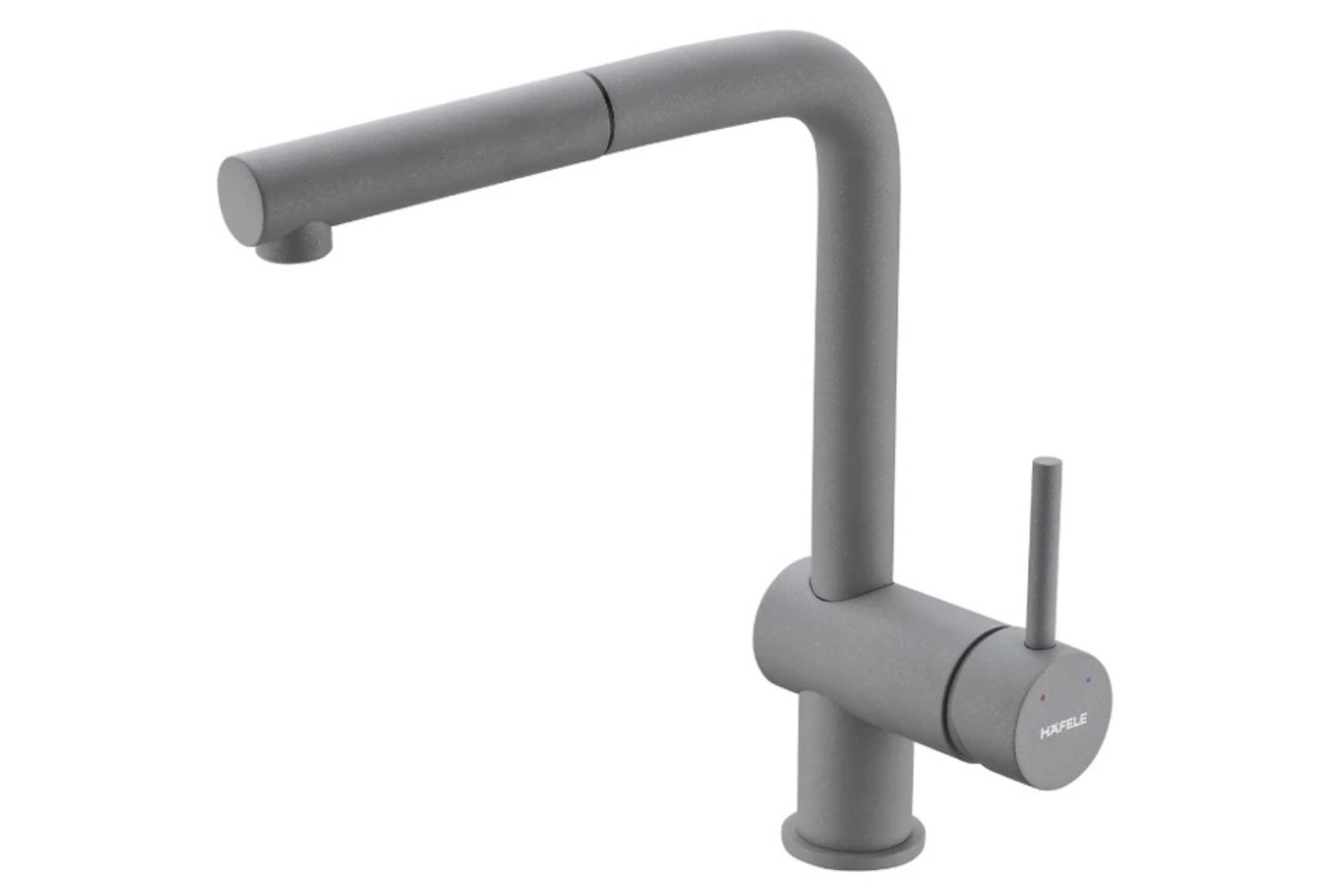 Vòi Rửa Bát Nóng Lạnh Dây Rút Hafele HT21-GH1P250 (577.55.590) | Đồng sơn giả đá, Màu xám