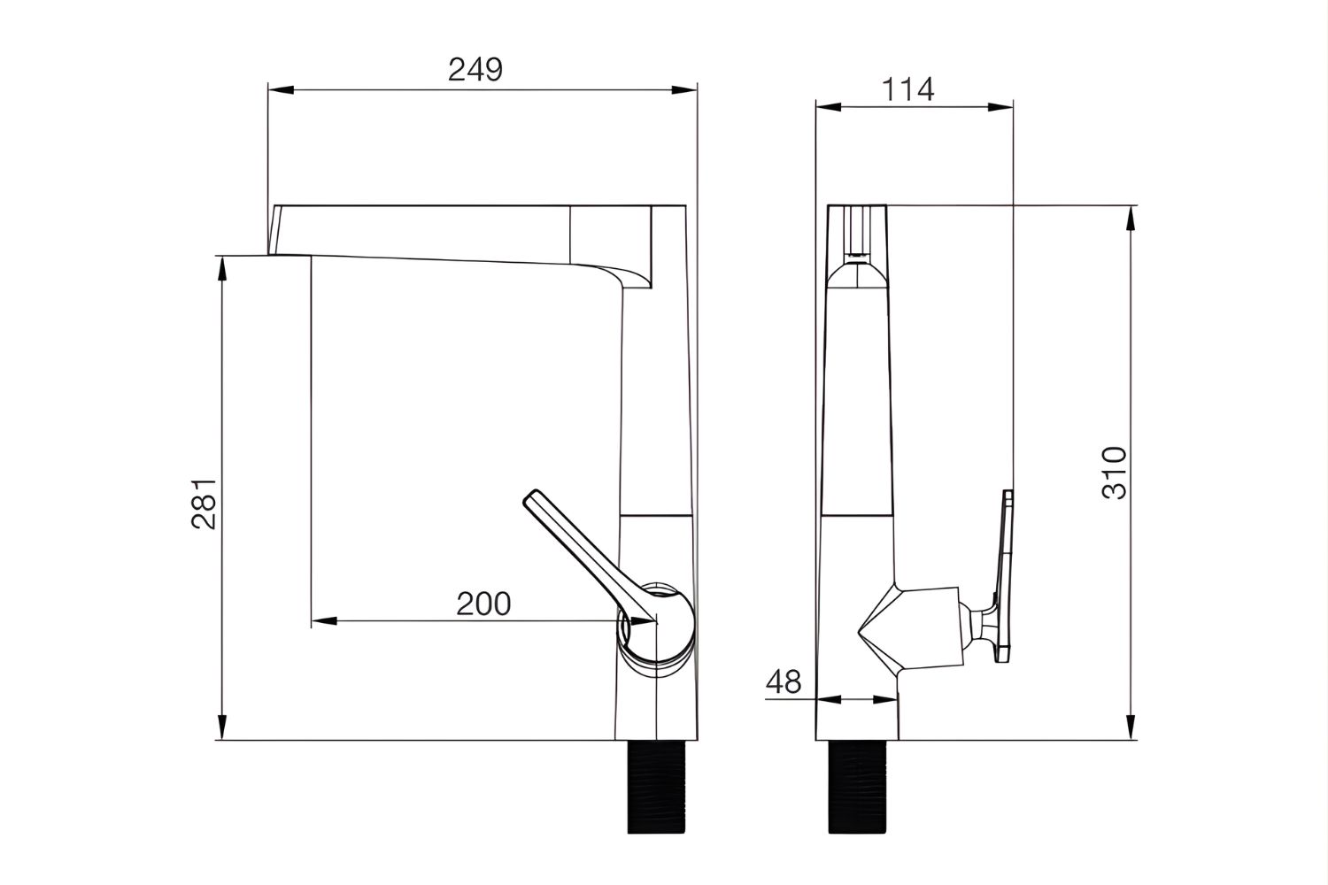 Vòi Rửa Bát Nóng Lạnh Malloca K295BS | Đồng Mạ PVD