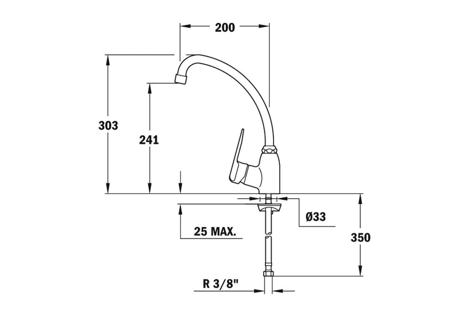 Vòi Rửa Bát Nóng Lạnh Teka IN 912 5391212 | Đồng Thau Mạ Chrome