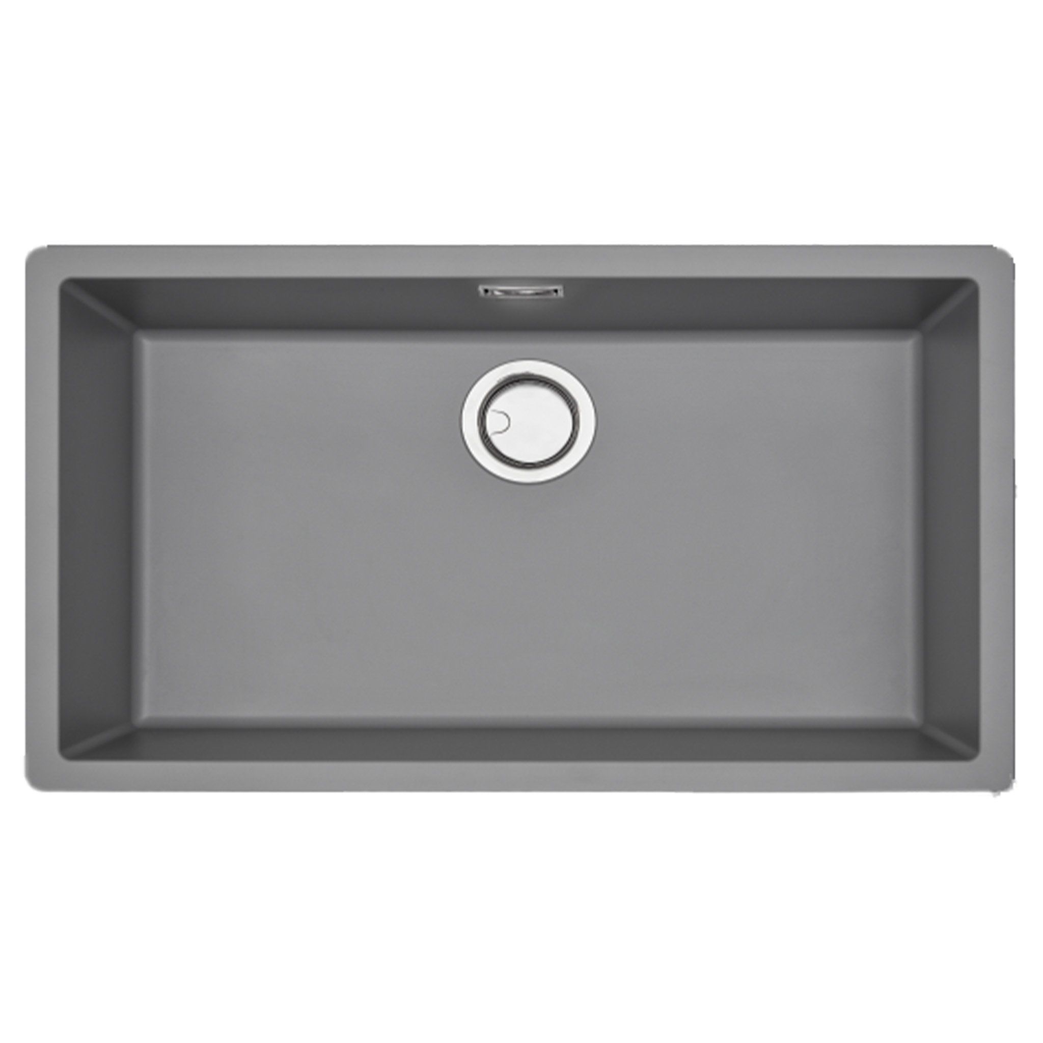 Chậu Rửa Bát 1 Hố Bằng Đá Granite Malloca ZEN K-13073 | Màu Xám