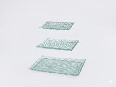 WNK-BỘ ĐĨA THỦY TINH 16X12CM/20X14.8CM/29.8X19CM (GLASS PLATE SET)