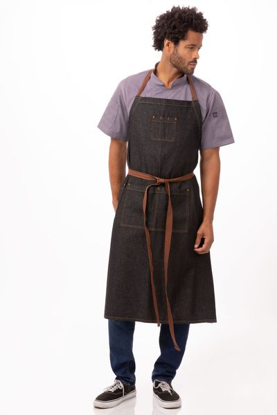 TẠP DỀ (DENIM BIB APRON W/ADJ TIES)