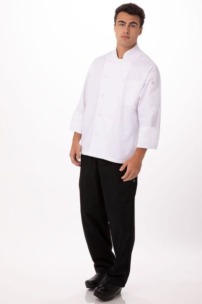 ÁO BẾP 42 (LYON EXECUTIVE POLY/COTTON CHEF COAT, WHITE)
