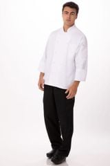 ÁO BẾP 42 (LYON EXECUTIVE POLY/COTTON CHEF COAT, WHITE)