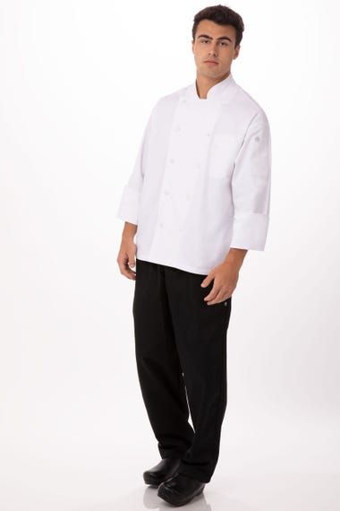 ÁO BẾP 44 (LYON EXECUTIVE POLY/COTTON CHEF COAT, WHITE)