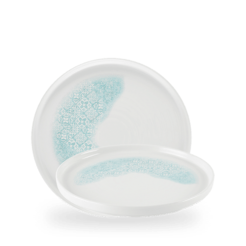 CHURCHILL -ĐĨA GỐM 26CM (MED TILES AQUAMARINE WALLED PLATE)