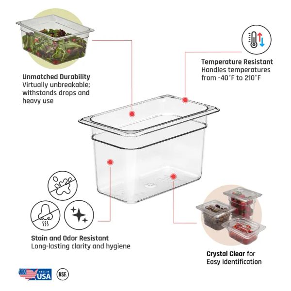 CAMBRO-KHAY NHỰA 15CM (FOOD PAN GN 1/4)