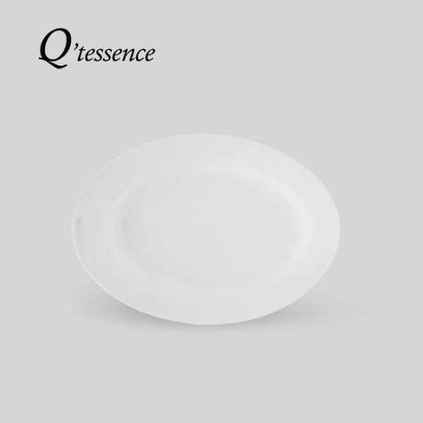 Q'TESSENCE-ĐĨA BẦU DỤC L40.5XW28.5XH3CM (OVAL PLATE)