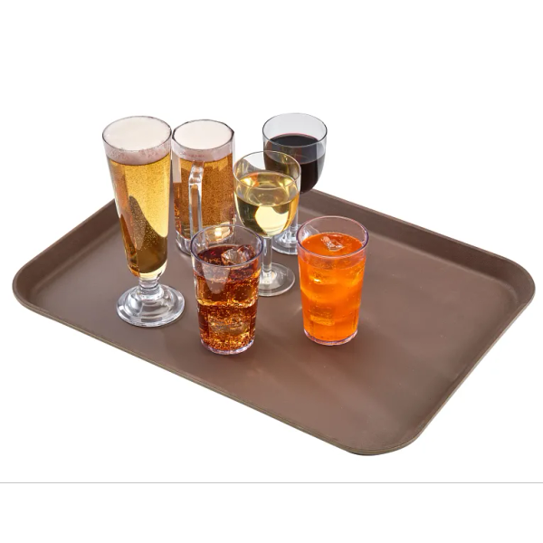 CAMBRO-KHAY NHỰA MÀU NÂU 40.5X56CM (CAMTREAD RECT TRAY, TAVERN TAN)