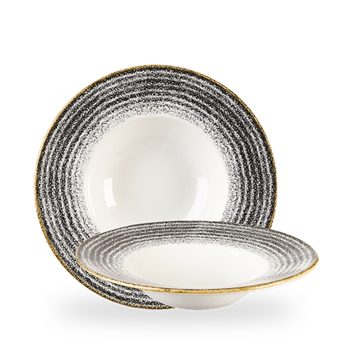 CHURCHILL-TÔ GỐM 28CM (STUDIO PRINTS CHARCOAL BLACK PROFILE WIDE RIM BOWL LARGE)