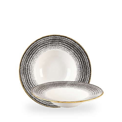 CHURCHILL-TÔ GỐM 24CM (STUDIO PRINTS CHARCOAL BLACK PROFILE WIDE RIM BOWL MED)