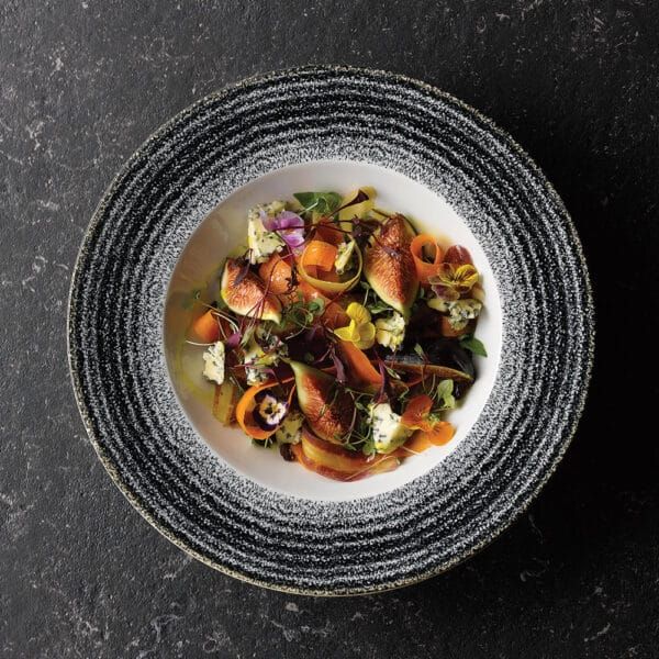 CHURCHILL-TÔ GỐM 28CM (STUDIO PRINTS CHARCOAL BLACK PROFILE WIDE RIM BOWL LARGE)