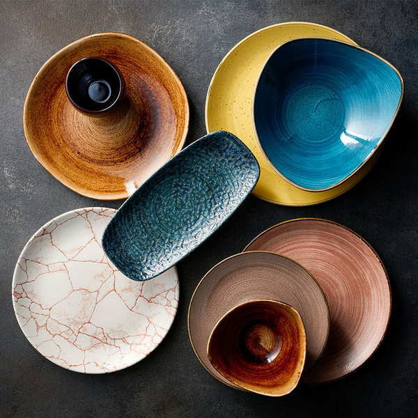 CHURHILL-ĐĨA GỐM 26CM (STONECAST MUSTARD SEED YELLOW EVOLVE COUPE PLATE)