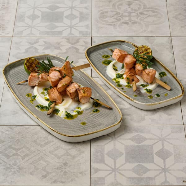 CHURCHILL-ĐĨA GỐM 35X18.5CM (STONECAST GREY CHEFS' WALLED OBLONG PLATE)