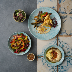 CHURCHILL-ĐĨA GỐM 28.8CM (MED TILES AQUAMARINE COUPE PLATE)