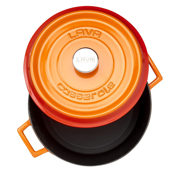 LAVA-NỒI GANG MÀU CAM 28CM 6.71L (TRENDY ROUND CASSEROLE)