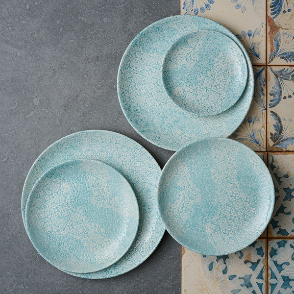 CHURCHILL-ĐĨA GỐM 16.5CM (MED TILES AQUAMARINE PLATE)