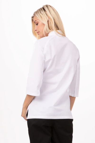 ÁO BẾP XL (VERONA V-SERIES CHEF COAT (WOMEN'S), WHITE)