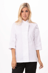 ÁO BẾP S (VERONA V-SERIES CHEF COAT (WOMEN'S), WHITE)