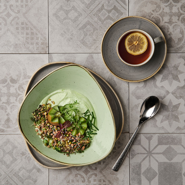 CHURCHILL -ĐĨA GỐM 26CM (STONECAST GREY TRIANGLE WALLED CHEFS' PLATE)