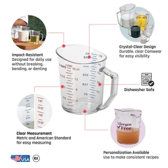 CAMBRO-CA NHỰA MÀU TRONG 0.5L (PC MEASURING CUP)