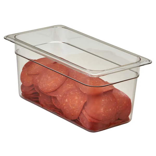 CAMBRO-KHAY NHỰA TRONG SUỐT 17.6X32.5X15CM (PC FOOD PAN GN 1/3)