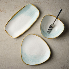 CHURCHILL-ĐĨA GỐM 29.8X15.3CM (STONECAST ACCENTS DUCK EGG OBLONG PLATE)